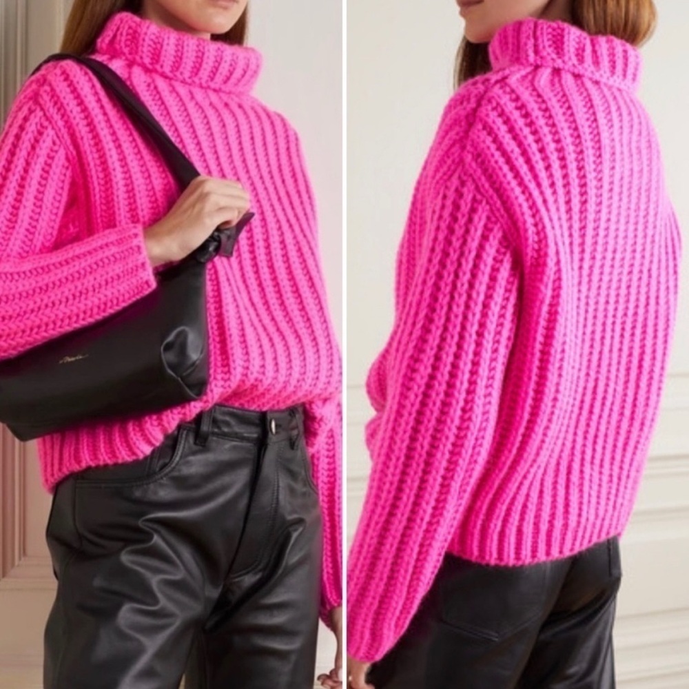 Bright Pink Knit Sweater